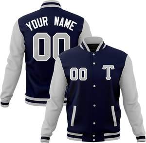 Veste universitaire à logo chenille noire tendance pour homme Veste de baseball Letterman patchwork personnalisée pour l'hiver - Product Image 1