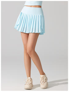 Aoyema Custom Women Sports Wear Hüftlift mit hoher Taille Plissee Sport Kurzes Kleid Eingebaute Shorts mit elastischem Tennis rock - Product Image 3