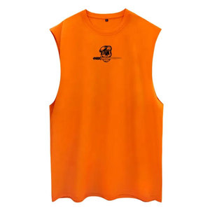 Mark's Top Pick 2024 hommes décontracté Gym débardeur surdimensionné emmanchures respirant coton Fitness gilet capuche col solide impression - Product Image 1