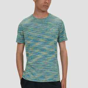 Camiseta de entrenamiento para correr al aire libre de secado rápido OEM para hombre Camiseta de manga corta transpirable de poliéster personalizada con patrón de pantalones cortos calientes - Product Image 2