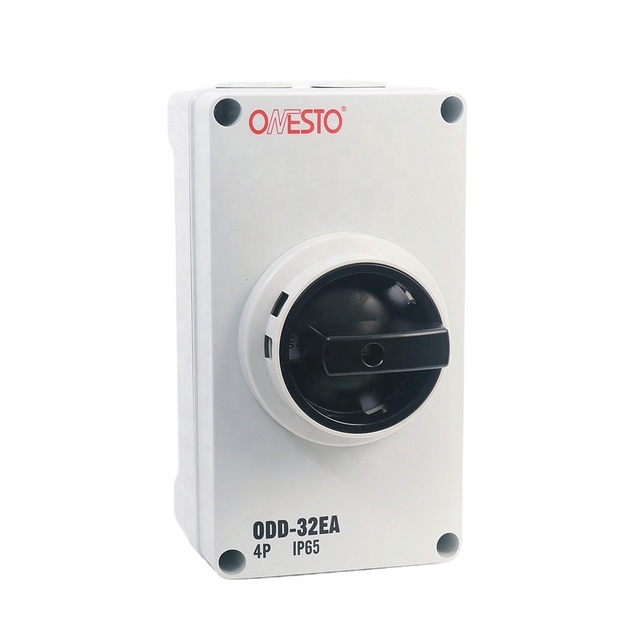 Solar PV Isolator Switch Disconnector 1000V 4 Poles 32A With IP65 Waterproof Box DC Switch