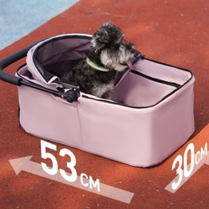 Wholesale Portable Large Pet Stroller for Cats Dogs Lightweight <b>Foldable</b> Dogs Carriers Folding Trolley Dog <b>Cart</b> for Travel - Product Image 5