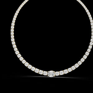 Collier en diamant Moissanite 14K bijoux délicats personnalisés pour un usage quotidien, collier en or personnalisé à superposition simple - Product Image 5