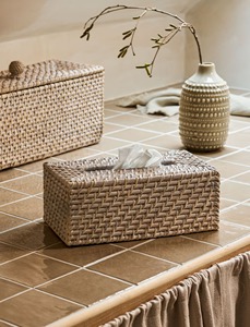 <b>Rattan</b> Rectangular Tissue <b>Box</b> Holder White Handmade <b>Storage</b> <b>Box</b> Eco-Friendly Natural Home and Home Decor Wholesale from Vietnam - Product Image 3