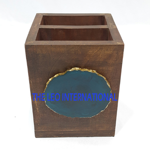 Marble Material Rectangular Shape Fancy Office Desktop <b>Pen</b> <b>Holder</b> Multi Function Gift Table <b>Desk</b> <b>Pen</b> <b>Holder</b> - Product Image 6