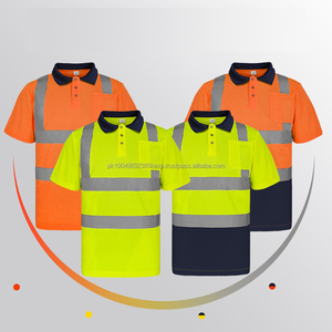 Wholesale Safety Work <b>Clothing</b> Short Sleeve Reflective Hi-vis Men Polo Workwear T Shirt - Product Image 5