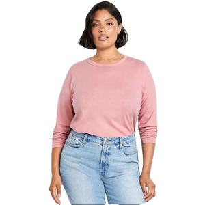 Camiseta de manga larga rosa claro para mujer de diseño personalizado camiseta ligera cómoda duradera para mujer para la moda diaria - Product Image 4