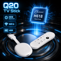 Clé USB Lecteur Multimédia Intelligent Q20 Android 12 H618 2G 16G 4K WIFI6 BT 5.0 1 pièce MOQ Logo Personnalisé Interface Utilisateur Personnalisable CMS Gestion à Distance Usine OEM