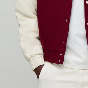 Blouson aviateur patchwork hiver vintage pour homme avec broderie personnalisée Streetwear à capuche - Product Image 5