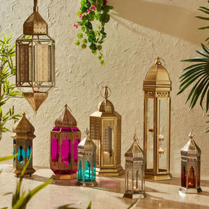 Lanternes marocaines en verre coloré et métal, décorations de maison pour le Ramadan, dernières nouveautés en vente en gros - Product Image 6