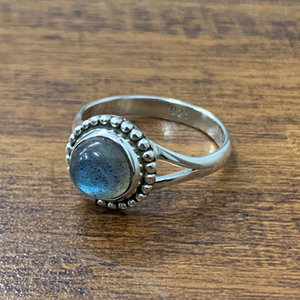 Labradorite <b>925</b> <b>Silver</b> <b>Ring</b> (3.0 Grams) Minimalist Style Unisex Customized By Jaipur <b>Silver</b> - Product Image 1