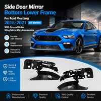 Cadre inférieur de rétroviseur latéral pour Ford Mustang 2015 2016-2021 Version US avec trous de fixation, accessoires de voiture pour rétroviseur