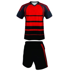 Conjuntos de uniformes de rugby personalizados OEM al por mayor, color y logotipo personalizados, secado rápido, diseño impreso sublimado, ropa deportiva de poliéster 100% - Product Image 1
