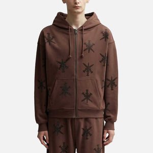 Vente en gros de sweats à capuche en coton mélangé avec strass pour hommes sweats à capuche en coton mélangé fabricant pakistanais sweats à capuche avec strass pour hommes - Product Image 4