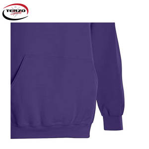 Sweat à capuche bouffant personnalisé de grande taille pour hommes, léger, à séchage rapide, pour l'hiver Streetwear, facile à porter, pull-over doublé polaire, teint uni - Product Image 4