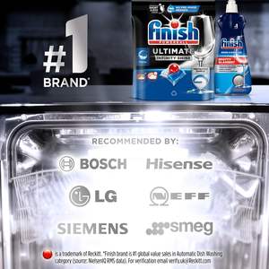 Tablettes lave-vaisselle Finish, Brillance Ultime Infinity, 80 tablettes, Parfum Frais, Nettoyant en comprimés Clean & Shine, Efficace contre les taches de graisse - Product Image 5