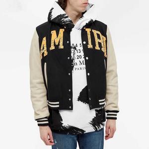 Chaquetas universitarias de manga larga con cuello levantado para hombre, estilo callejero, material de plumón transpirable, impresión de calidad, entrega rápida de invierno - Product Image 3