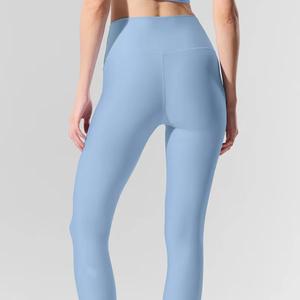 Women's Custom Color Seamless Workout Yoga Set Breathable Gym Fitness Wear Stretchable Leggings Crop Top Solid Pattern 2-Piece - Product Image 4