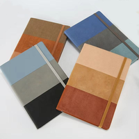Carnet A5 personnalisé haut de gamme à couverture rigide, papier lisse de haute qualité, texture douce au toucher, reliure thermique en cuir tricolore