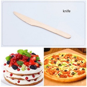 Vajilla de madera desechable ecológica para fiestas desinfección a alta temperatura sin rebabas cucharas de madera biodegradables - Product Image 1