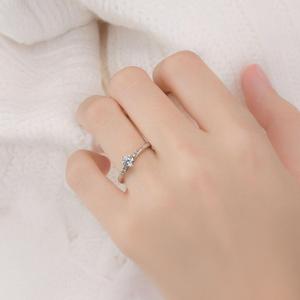 Anillos de Diamantes de 18k, Anillo de Compromiso de Diamantes de Oro Real, Anillo de Bodas de Diamantes de Oro Blanco para Ella, para Venta de Exportación Mundial - Product Image 4