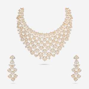 Zircon Necklace 184464 Elegant <b>Wedding</b> <b>Accessory</b> with Dazzling Zircon Stones - Product Image 1