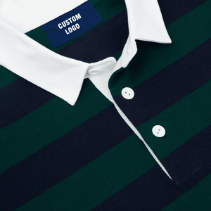 Chemise de Rugby Tricotée avec Logo Brodé Personnalisé d'Usine Polo de Rugby Vert à Manches Longues Streetwear de Haute Qualité Polos de Rugby en Coton - Product Image 5