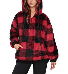 Men's Casual Winter Warm Fleece <b>Sherpa</b> <b>Lined</b> Breathable Windproof Quick Dry Pullover Hooded Sweatshirt 100% Cotton Knitted Solid - Product Image 1