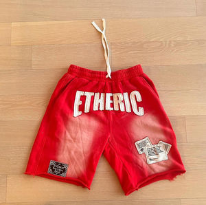 Shorts en jean pour homme 2026, style streetwear personnalisé, teint uni, tissé, à ourlet brut coupé - Product Image 4