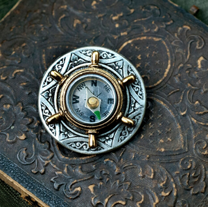 Joyería de rueda de barco, brújula Vintage, regalo de aniversario de brújula antigua, regalos de marido, regalo de parejas, regalos de Navidad - Product Image 2