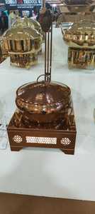 Chauffe-plats en acier inoxydable de haute qualité motif rond ensemble de service de buffet à l'état neuf pour les fêtes et les buffets - Product Image 4