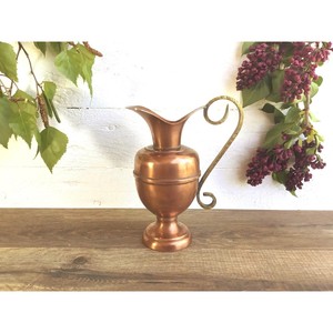 Pichet en cuivre fait main direct d'usine d'Inde, carafe vintage Pichet au design fabuleux avec grande poignée - Product Image 1