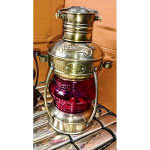 Lanterne d'ancrage solaire et à piles en laiton et cuivre pour le jardin et le camping - Product Image 4