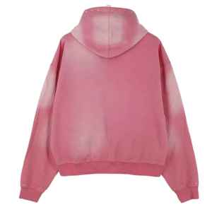 Sweat à capuche en molleton français vintage délavé au soleil, poids lourd, personnalisé, 100% coton, lavé à l'acide, streetwear pour hommes - Product Image 5
