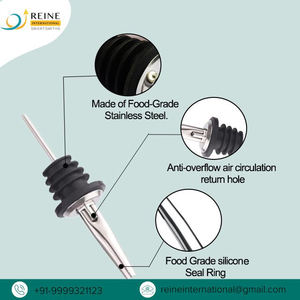 Top Barware Quality Sale Stainless Steel Bottle Free-Flow <b>Pourer</b> Dispenser Bar Supplies Best for Pouring Wine <b>Oil</b> - Product Image 6