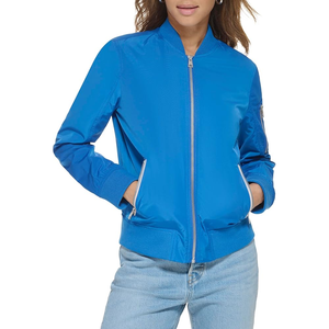 Trending Varsity <b>Jacket</b> Breathable Wholesale <b>Women</b> Breathable Material Solid Color Slim Fit High Quality Custom Bomber <b>Jacket</b> - Product Image 1