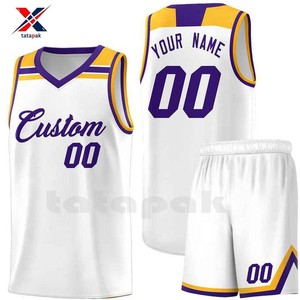 Tissu à séchage rapide réversible de logos et de chiffres personnalisés d'uniforme de basket-ball en gros pour l'expert équipe ligue porter meilleur prix de vente - Product Image 3