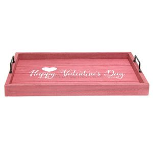 Juego de bandejas de madera de buena calidad en color verde azulado vibrante con forma rectangular y diseño del Día de San Patricio Ideal para reuniones festivas - Product Image 1