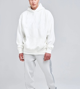 Sweats à capuche en coton uni personnalisé 600 g/m² Impression bouffante Survêtements à broderie 100% coton pour hommes Sweat à capuche surdimensionné d'hiver - Product Image 5