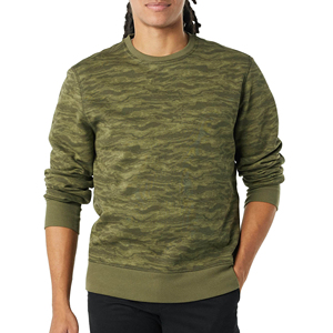 Hot Sale Plus Size <b>Men's</b> Winter Puffer Sweatshirt Long Sleeve Crewneck Quick Dry Pullover <b>Hoodie</b> Zipper Embossed Logo Custom - Product Image 1