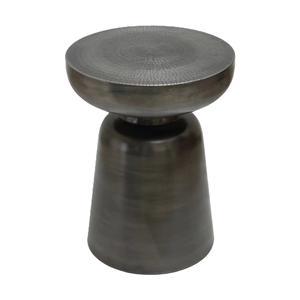 Mesa auxiliar de metal con base de diseño martillado, muebles de calidad sostenible, mesa de café y mesa auxiliar de aluminio para decoración de sala de estar - Product Image 2