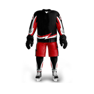 Uniforme de hockey sur glace sur mesure de qualité supérieure à prix raisonnable, fabriqué en tissu 100% polyester, uniforme de hockey sur glace personnalisé - Product Image 4