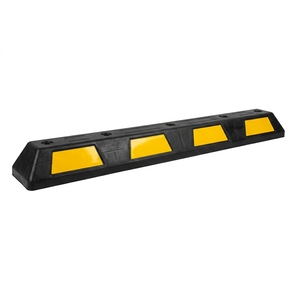 1650mm Australia New Zealand Standard <b>Rubber</b> Parking Curb - Heavy Duty Wheel Stopper for Parking Lots - Product Image 1