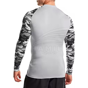 High Quality Men's <b>Long</b> <b>Sleeve</b> <b>Compression</b> <b>Shirt</b> Breathable Gym Wear with Solid Pattern 100% Cotton Material New Style - Product Image 4