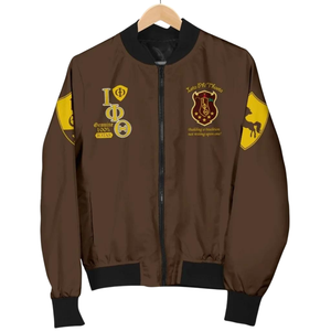Iota phi theta 1963ซาตินปักลายสไตล์นักศึกษาชาวกรีกเสื้อนอกซาตินเงาวาว - Product Image 1