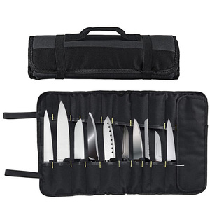 Sac de rangement pour couteaux de chef en toile de cuir résistante, organisateur de couteaux de chef, durable, outils de chef professionnels LCKR-0034 - Product Image 1