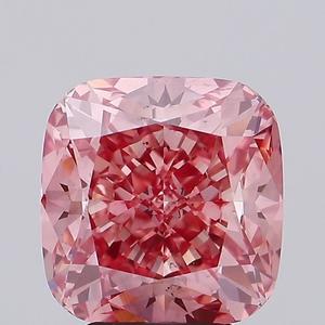 IGI Loose FV Pk Fancy Vivid Pink 1.01 ct Coussin modifié forme brillante VVS2 Lab Grown Diamond pour bague de fiançailles ou bijoux - Product Image 3