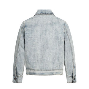 แจ็กเก็ตเดนิมสำหรับผู้ชายเสื้อแจ็กเก็ตยีนส์คุณภาพสูงมีกระเป๋าข้าง - Product Image 2