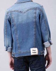 Chaqueta vaquera con logotipo personalizado para hombre, Chaqueta de algodón informal de diseñador, Chaquetas vaqueras de la mejor calidad OEM para hombre - Product Image 4