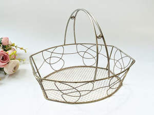 Panier de fruits écologique en métal couleur or moderne le plus vendu de haute qualité Design de qualité supérieure dessus de table utilisation de cuisine stockage de fruits - Product Image 6